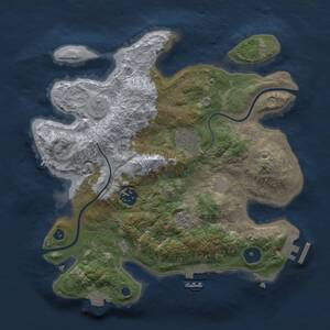 Thumbnail Rust Map: Procedural Map, Size: 3000, Seed: 371878288, 8 Monuments