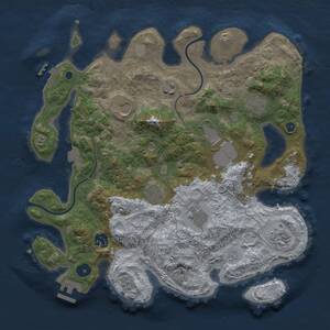 Thumbnail Rust Map: Procedural Map, Size: 3550, Seed: 36436006, 15 Monuments