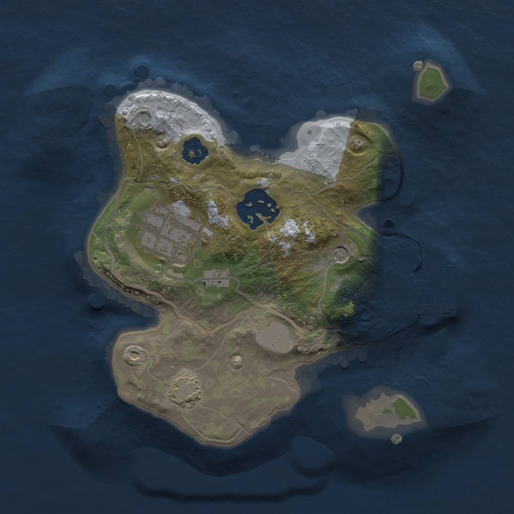 Rust Map: Procedural Map, Size: 2000, Seed: 1516179583, 6 Monuments