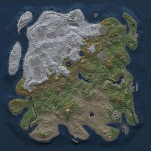 Thumbnail Rust Map: Procedural Map, Size: 4000, Seed: 1587806292, 14 Monuments