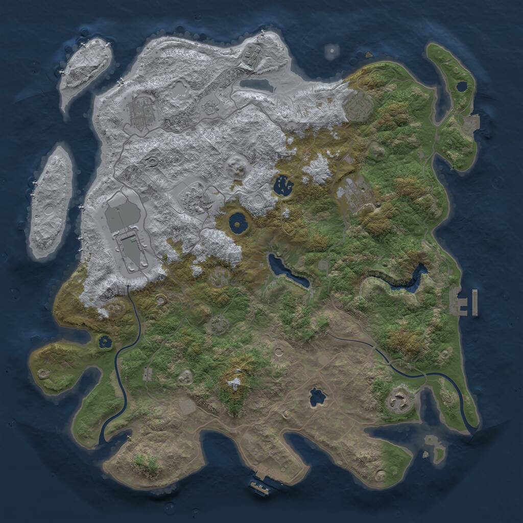 Rust Map: Procedural Map, Size: 4000, Seed: 1587806292, 14 Monuments