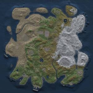 Thumbnail Rust Map: Procedural Map, Size: 3750, Seed: 13976953, 16 Monuments