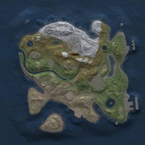 Thumbnail Rust Map: Procedural Map, Size: 2300, Seed: 2106894575, 6 Monuments