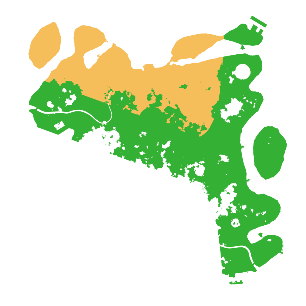 Biome Rust Map: Procedural Map, Size: 3500, Seed: 15994347