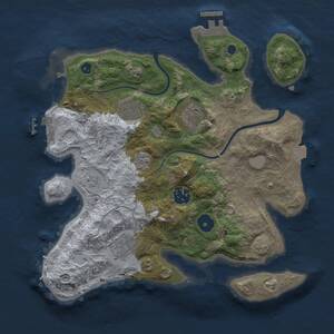 Thumbnail Rust Map: Procedural Map, Size: 3000, Seed: 199032264, 10 Monuments