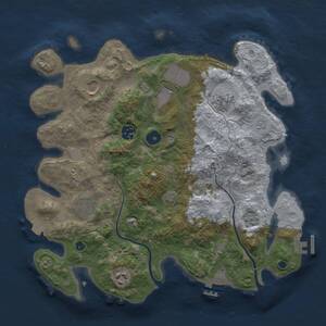 Thumbnail Rust Map: Procedural Map, Size: 3500, Seed: 287366, 13 Monuments