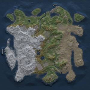 Thumbnail Rust Map: Procedural Map, Size: 3500, Seed: 479294312, 14 Monuments