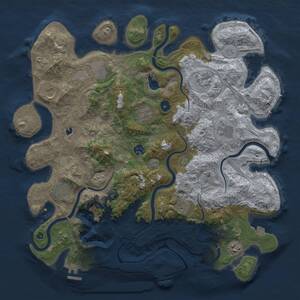 Thumbnail Rust Map: Procedural Map, Size: 4250, Seed: 667889483, 16 Monuments