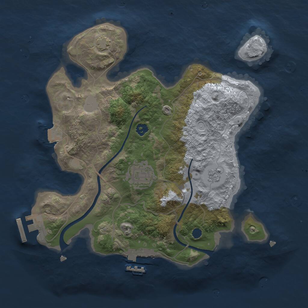 Rust Map: Procedural Map, Size: 2560, Seed: 89646, 6 Monuments