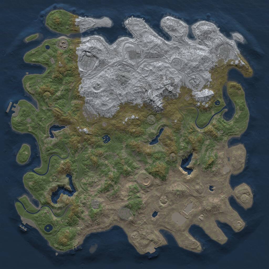 Rust Map: Procedural Map, Size: 5000, Seed: 1978102048, 17 Monuments