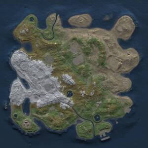 Thumbnail Rust Map: Procedural Map, Size: 3500, Seed: 1387531615, 13 Monuments