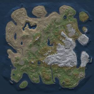 Thumbnail Rust Map: Procedural Map, Size: 4000, Seed: 1423905893, 14 Monuments