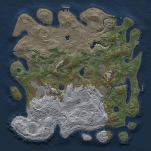 Thumbnail Rust Map: Procedural Map, Size: 4250, Seed: 849244, 16 Monuments