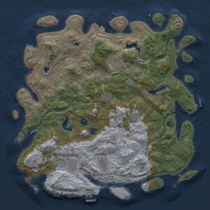 Thumbnail Rust Map: Procedural Map, Size: 4500, Seed: 1106158399, 15 Monuments