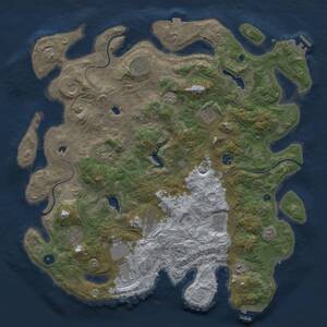 Thumbnail Rust Map: Procedural Map, Size: 4500, Seed: 658772150, 17 Monuments