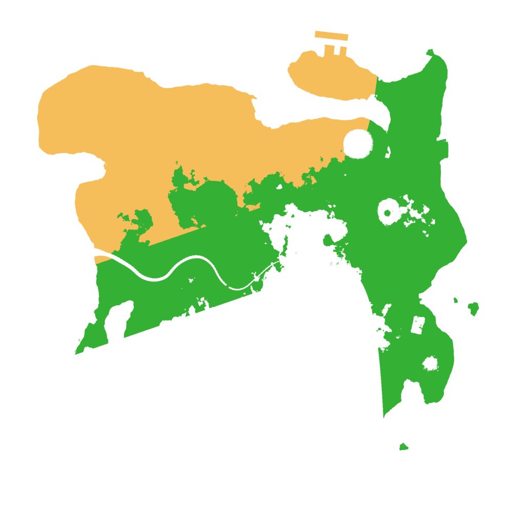 Biome Rust Map: Procedural Map, Size: 3200, Seed: 429885815