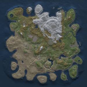 Thumbnail Rust Map: Procedural Map, Size: 4000, Seed: 1000367823, 15 Monuments