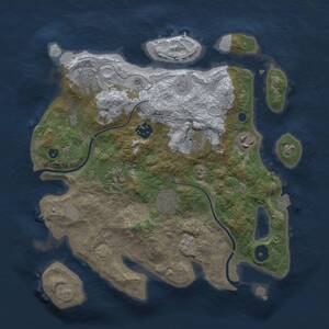 Thumbnail Rust Map: Procedural Map, Size: 3200, Seed: 503211967, 11 Monuments