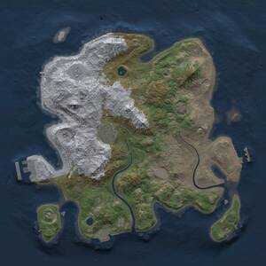 Thumbnail Rust Map: Procedural Map, Size: 3000, Seed: 1361415302, 7 Monuments