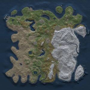 Thumbnail Rust Map: Procedural Map, Size: 4000, Seed: 1725690639, 13 Monuments