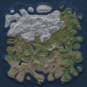 Thumbnail Rust Map: Procedural Map, Size: 4500, Seed: 907427076, 15 Monuments