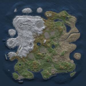 Thumbnail Rust Map: Procedural Map, Size: 3500, Seed: 1021141949, 13 Monuments