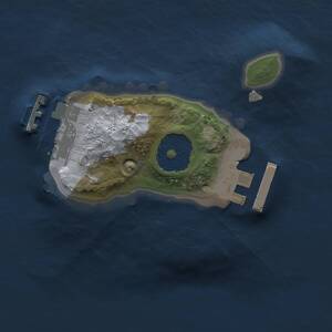 Thumbnail Rust Map: Procedural Map, Size: 1350, Seed: 424635341, 3 Monuments