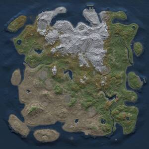 Thumbnail Rust Map: Procedural Map, Size: 4500, Seed: 1727775118, 15 Monuments