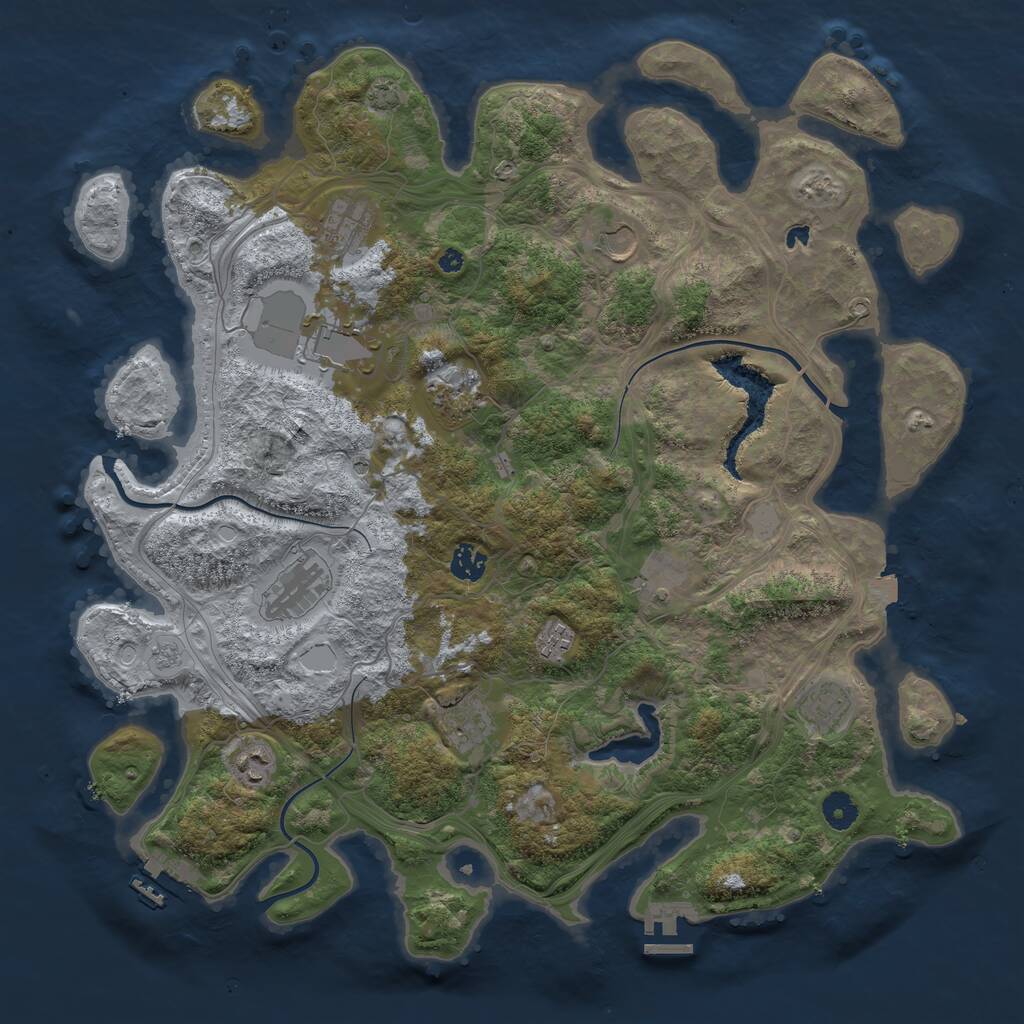 Rust Map: Procedural Map, Size: 4250, Seed: 1777986180, 17 Monuments