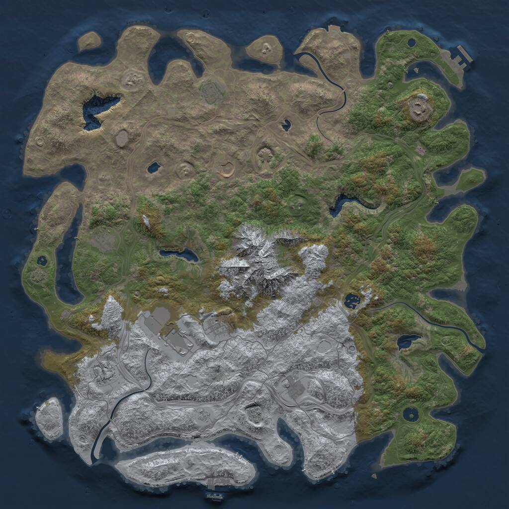 Rust Map: Procedural Map, Size: 5000, Seed: 89231521, 16 Monuments