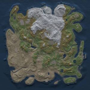 Thumbnail Rust Map: Procedural Map, Size: 4250, Seed: 280981427, 17 Monuments