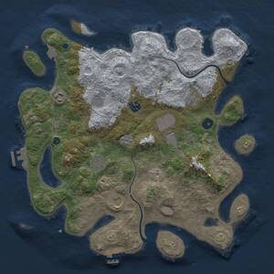 Thumbnail Rust Map: Procedural Map, Size: 3800, Seed: 2891467, 14 Monuments