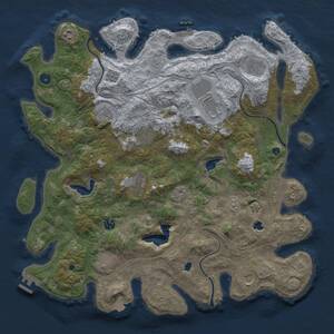 Thumbnail Rust Map: Procedural Map, Size: 4500, Seed: 193, 16 Monuments