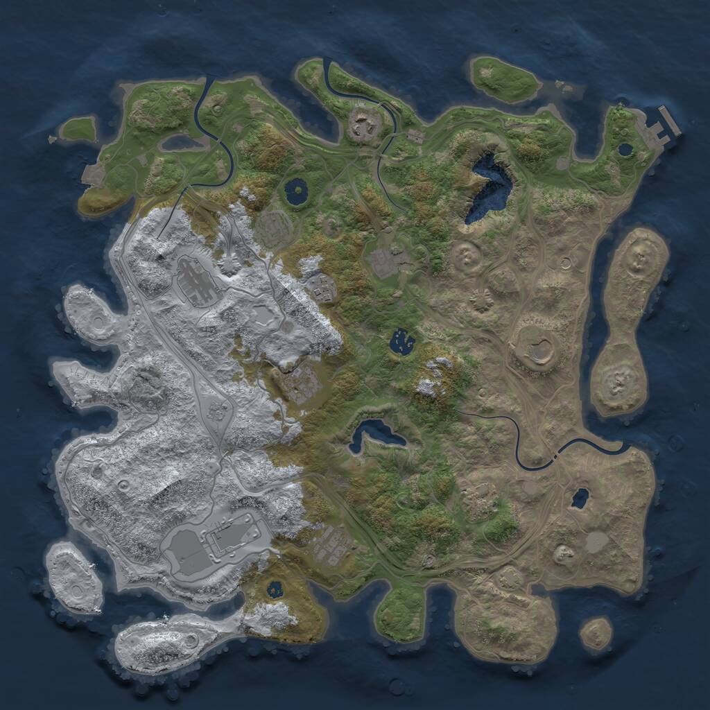Rust Map: Procedural Map, Size: 4253, Seed: 1671141345, 18 Monuments