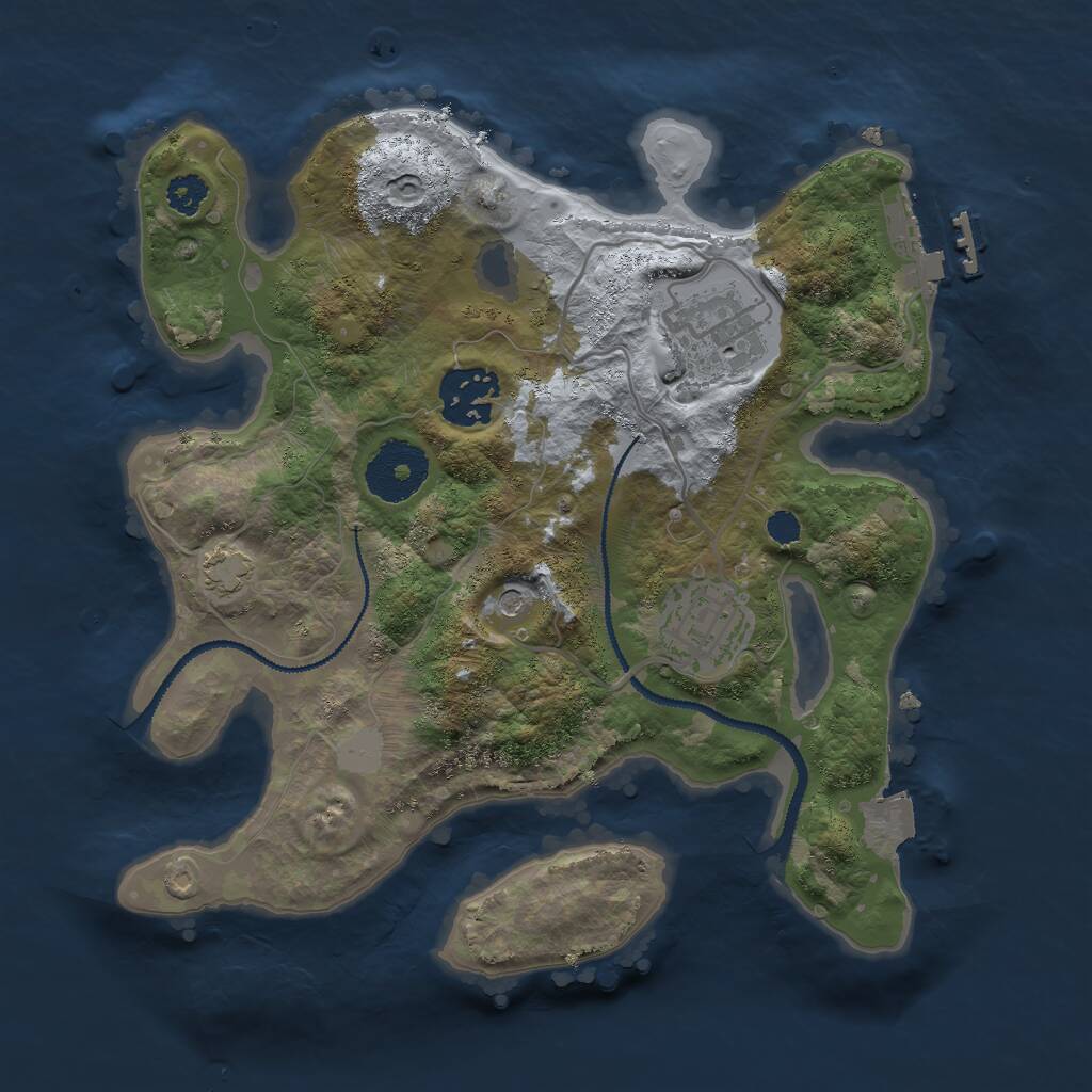 Rust Map: Procedural Map, Size: 2700, Seed: 654845534, 7 Monuments