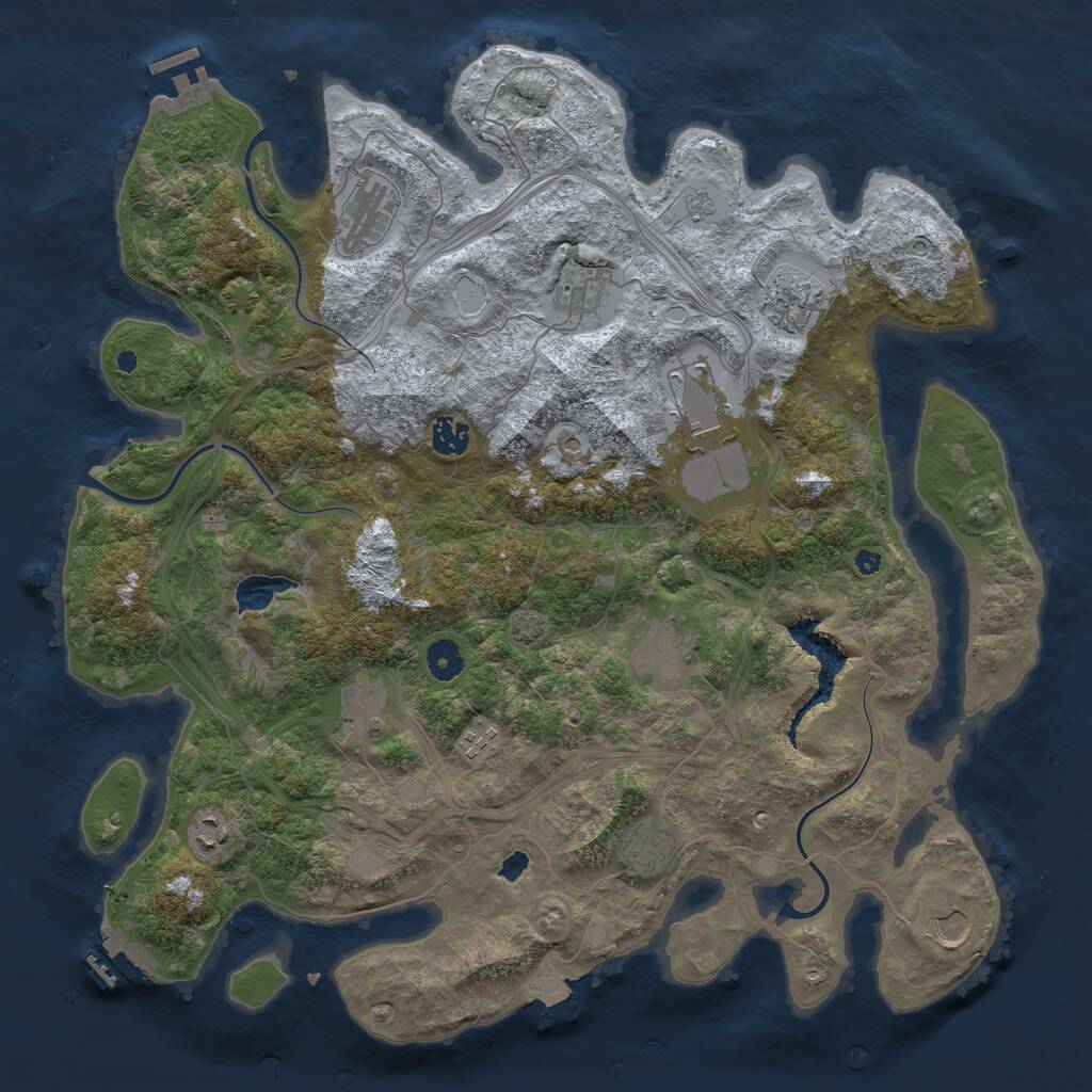 Rust Map: Procedural Map, Size: 4250, Seed: 188170079, 17 Monuments