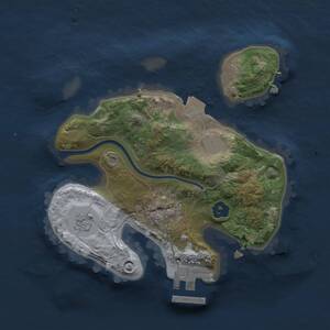 Thumbnail Rust Map: Procedural Map, Size: 2000, Seed: 5501113, 3 Monuments