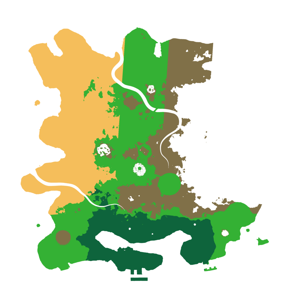 Biome Rust Map: Procedural Map, Size: 3500, Seed: 791047597