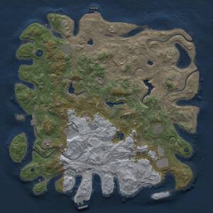 Thumbnail Rust Map: Procedural Map, Size: 4500, Seed: 545115896, 15 Monuments