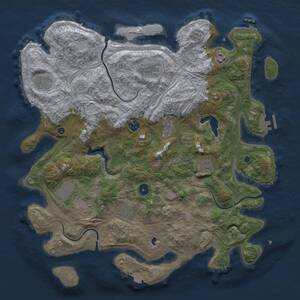 Thumbnail Rust Map: Procedural Map, Size: 4250, Seed: 1184586220, 15 Monuments