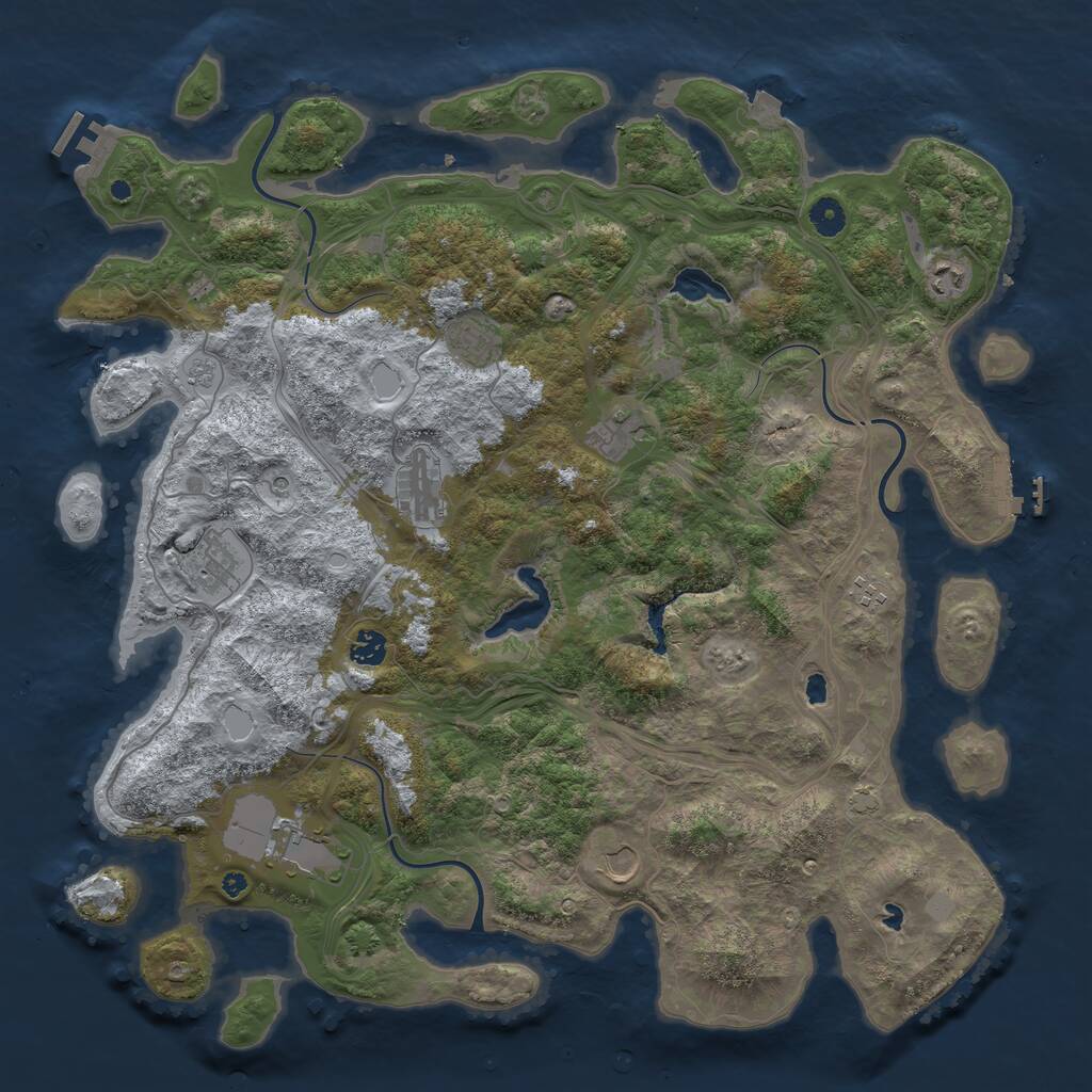 Rust Map: Procedural Map, Size: 4500, Seed: 212133823, 15 Monuments