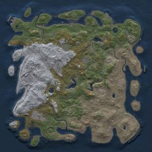 Thumbnail Rust Map: Procedural Map, Size: 4500, Seed: 212133823, 15 Monuments