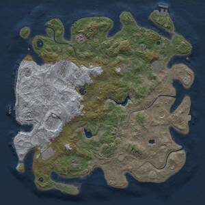 Thumbnail Rust Map: Procedural Map, Size: 4255, Seed: 1412831154, 16 Monuments