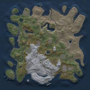 Thumbnail Rust Map: Procedural Map, Size: 4000, Seed: 423733980, 15 Monuments