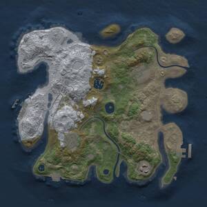 Thumbnail Rust Map: Procedural Map, Size: 3000, Seed: 1778211257, 10 Monuments