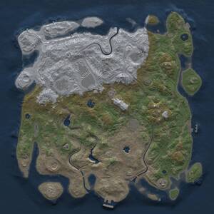 Thumbnail Rust Map: Procedural Map, Size: 4250, Seed: 727709841, 14 Monuments