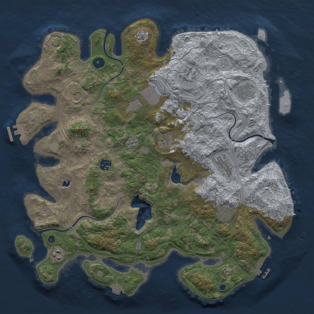 Rust Map: Procedural Map, Size: 4253, Seed: 1348603984, 18 Monuments