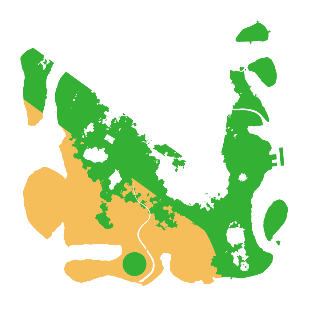 Biome Rust Map: Procedural Map, Size: 3500, Seed: 99640986