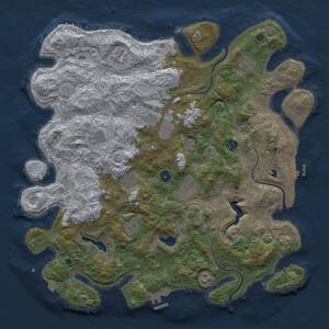 Thumbnail Rust Map: Procedural Map, Size: 4500, Seed: 1021141949, 16 Monuments