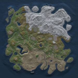 Thumbnail Rust Map: Procedural Map, Size: 4000, Seed: 7216096, 16 Monuments